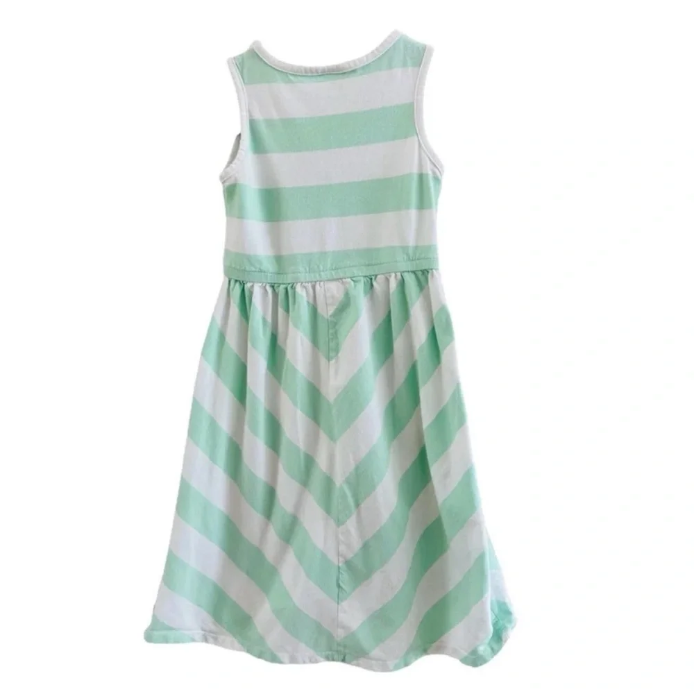 Gymboree Girls Fruit Punch Mint Chevron Striped Gem Knit Dress Size 6